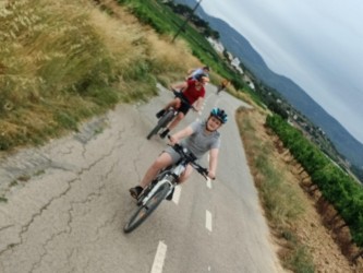 Students cycling in Catalonia